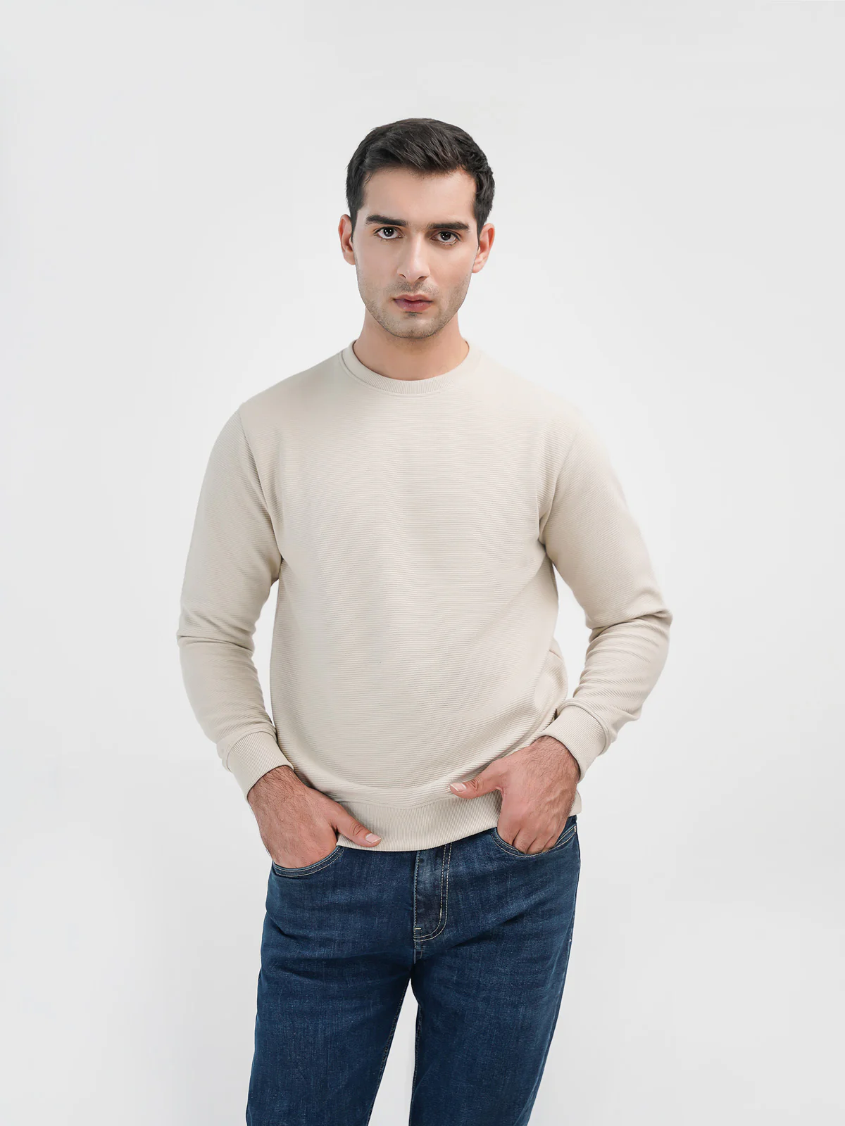 "ARIA" Casual Crew Neck Fleece Sweatshirt - Image 2