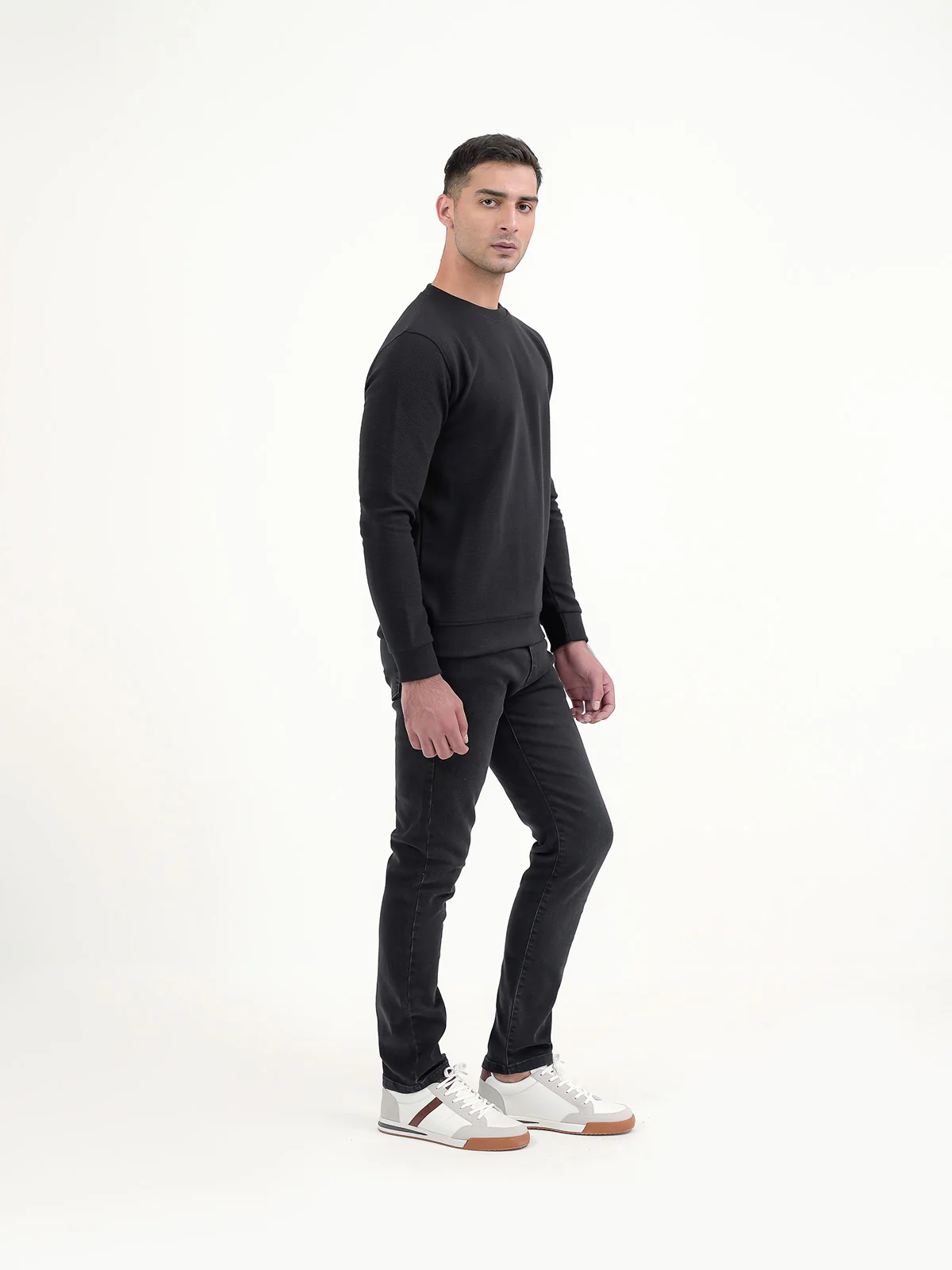 "ARIA" Casual Crew Neck Fleece Sweatshirt - Image 3