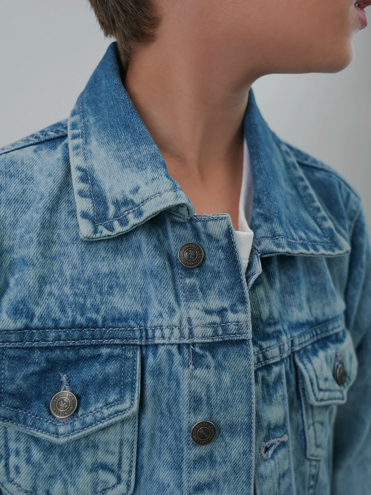"ARNDT" Soft Regular Fit Denim Jacket - Image 4