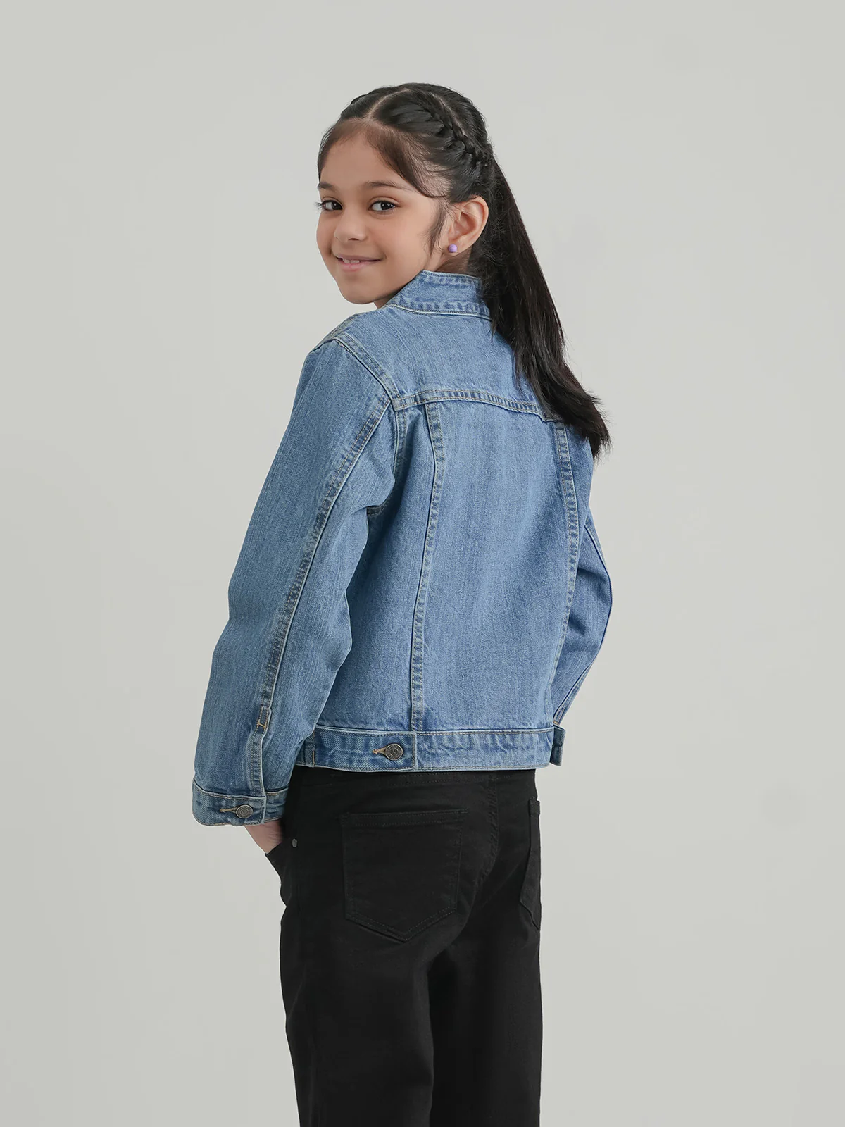 "ARNOLD" Zipper Regular Fit Denim Jacket - Image 5