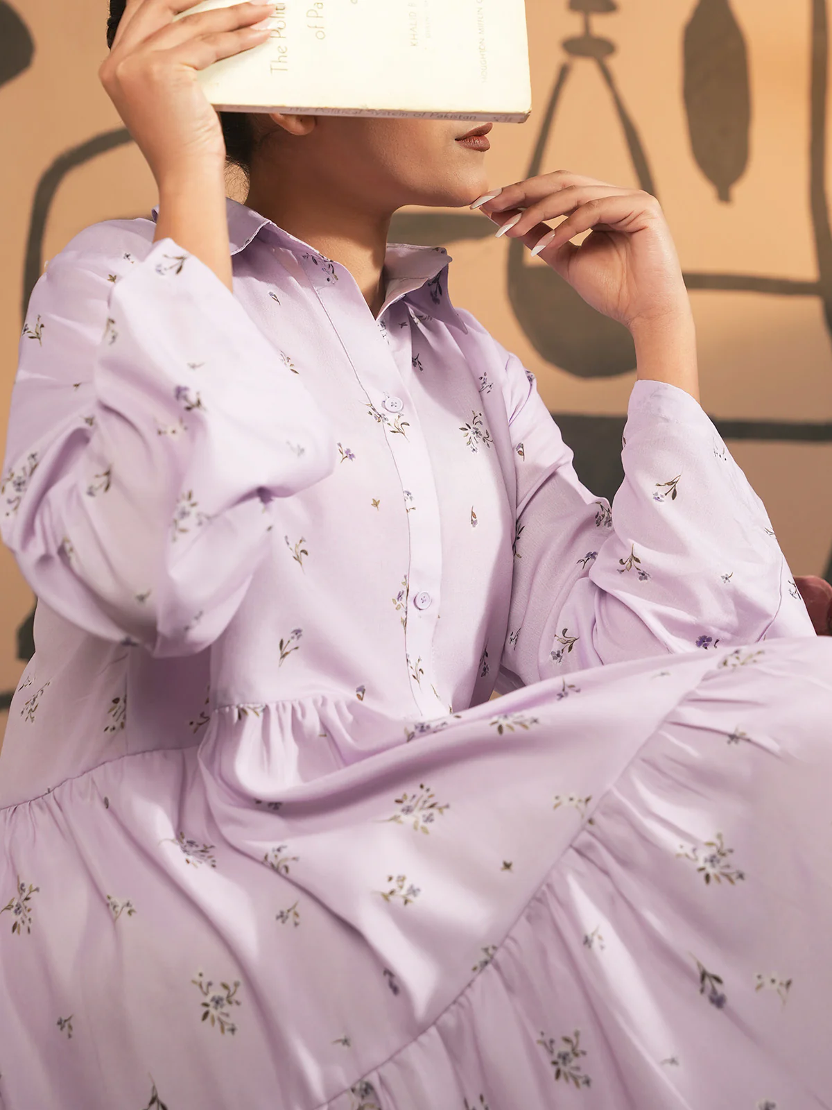 "ARZON" Printed Regular Fit Cotton Dress - Image 3
