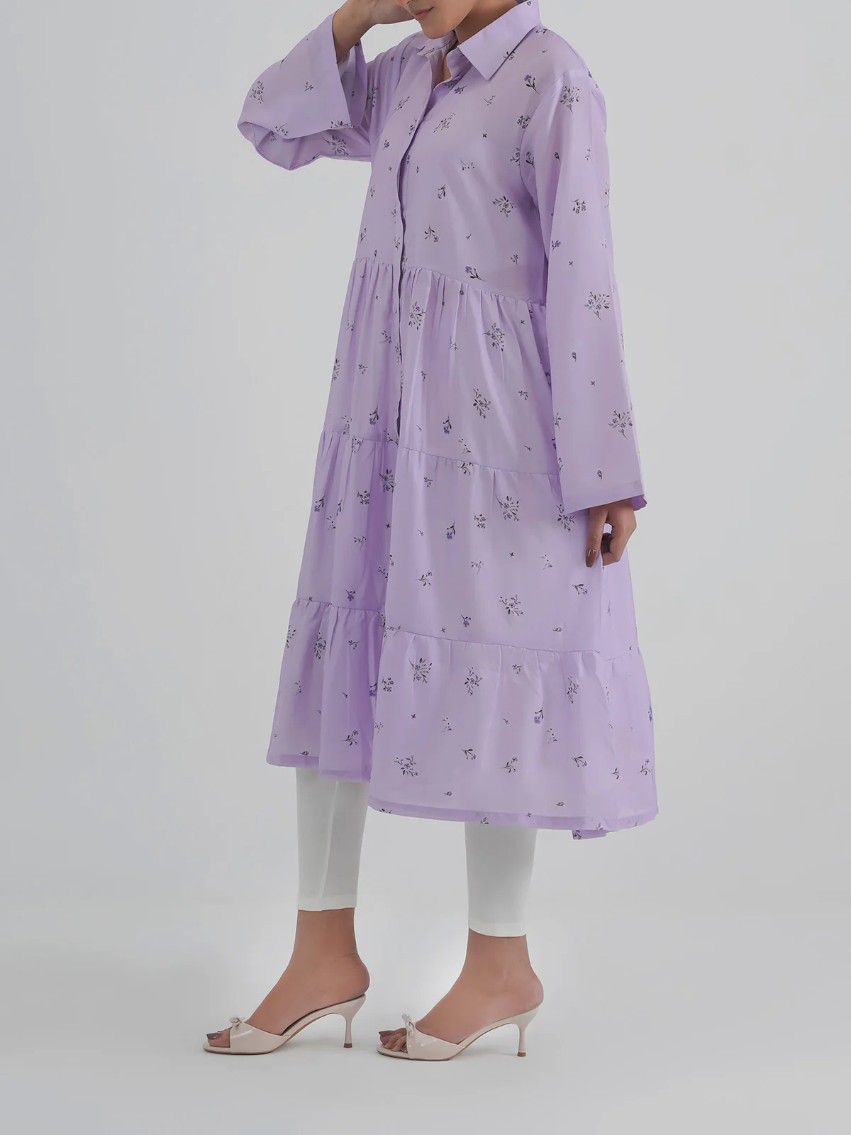 "ARZON" Printed Regular Fit Cotton Dress - Image 4