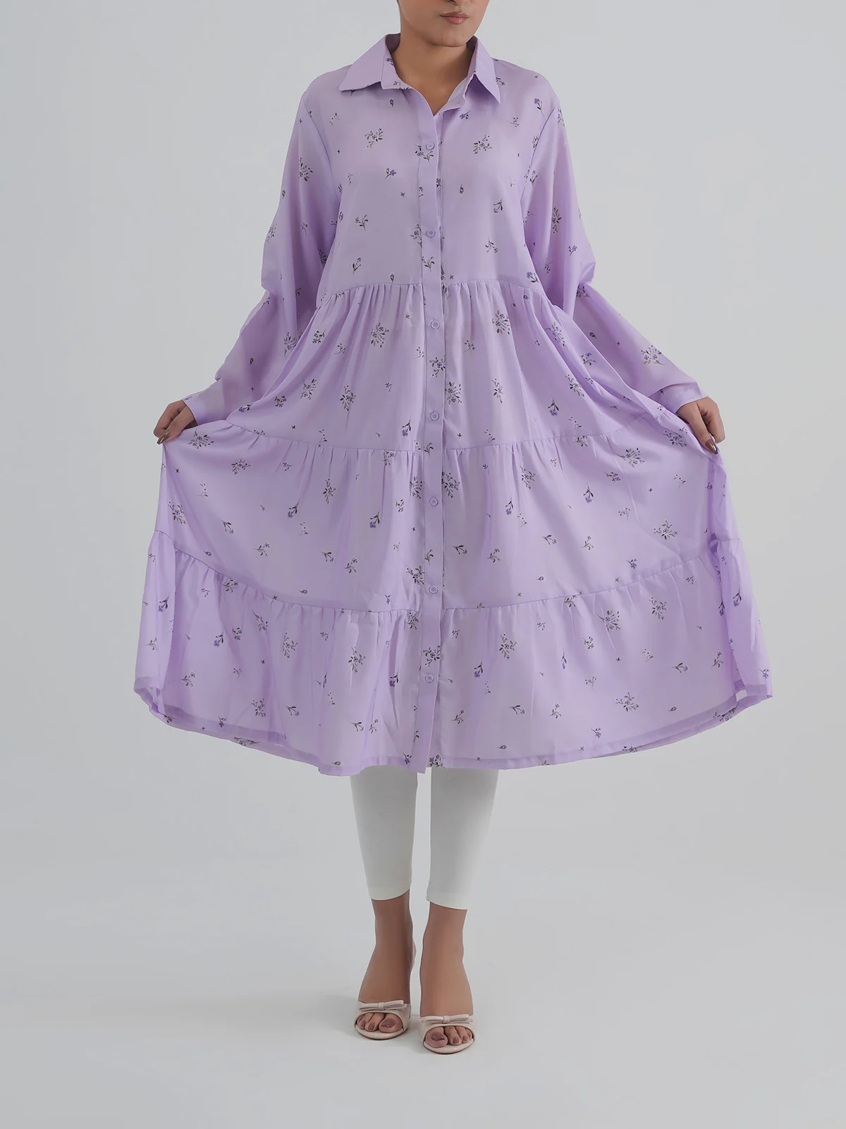 "ARZON" Printed Regular Fit Cotton Dress - Image 5