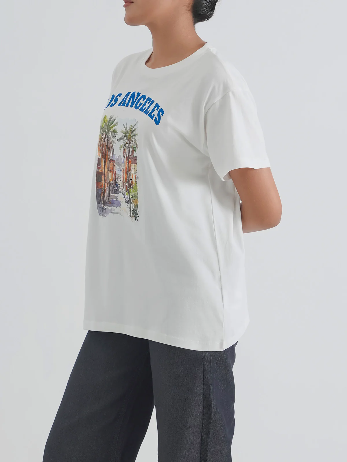 "ATHARV" Basic Drop Shoulder T-Shirt - Image 2
