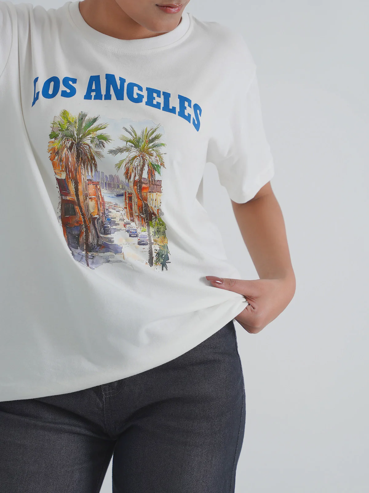 "ATHARV" Basic Drop Shoulder T-Shirt - Image 3