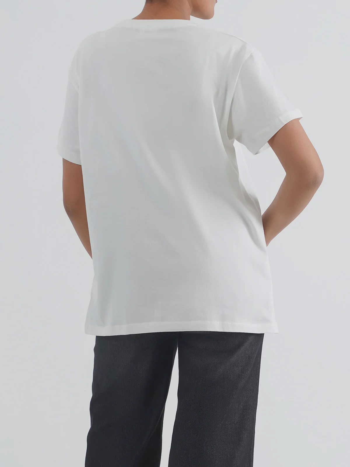 "ATHARV" Basic Drop Shoulder T-Shirt - Image 5