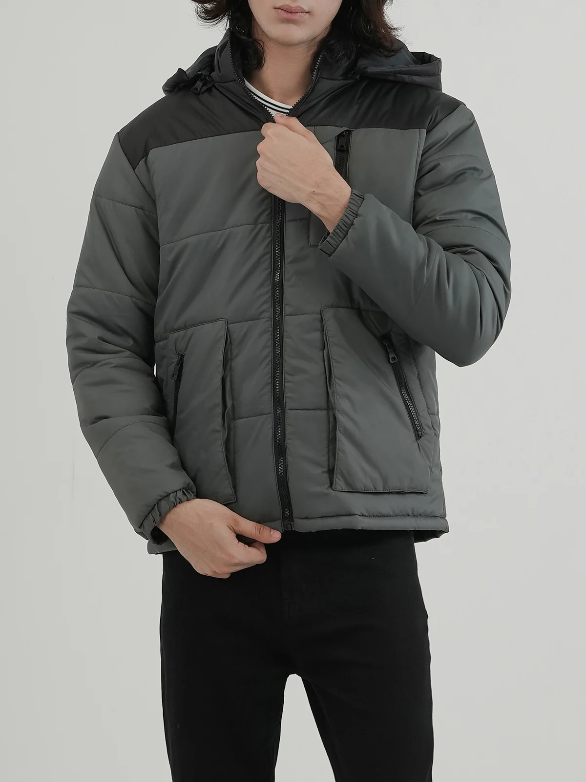 "ATHINS" Regular Fit Bubble Puffer Jacket