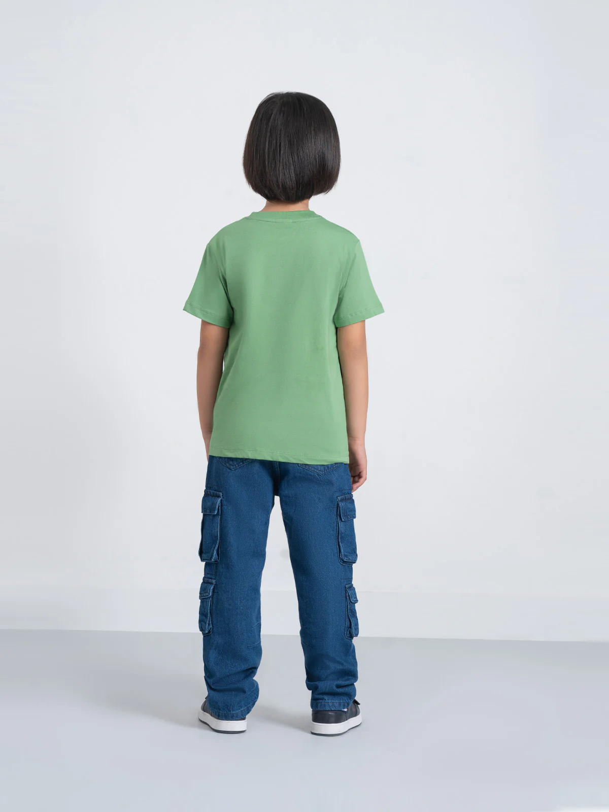 "ATSUO" Cargo Fit Charcoal Jeans - Image 4
