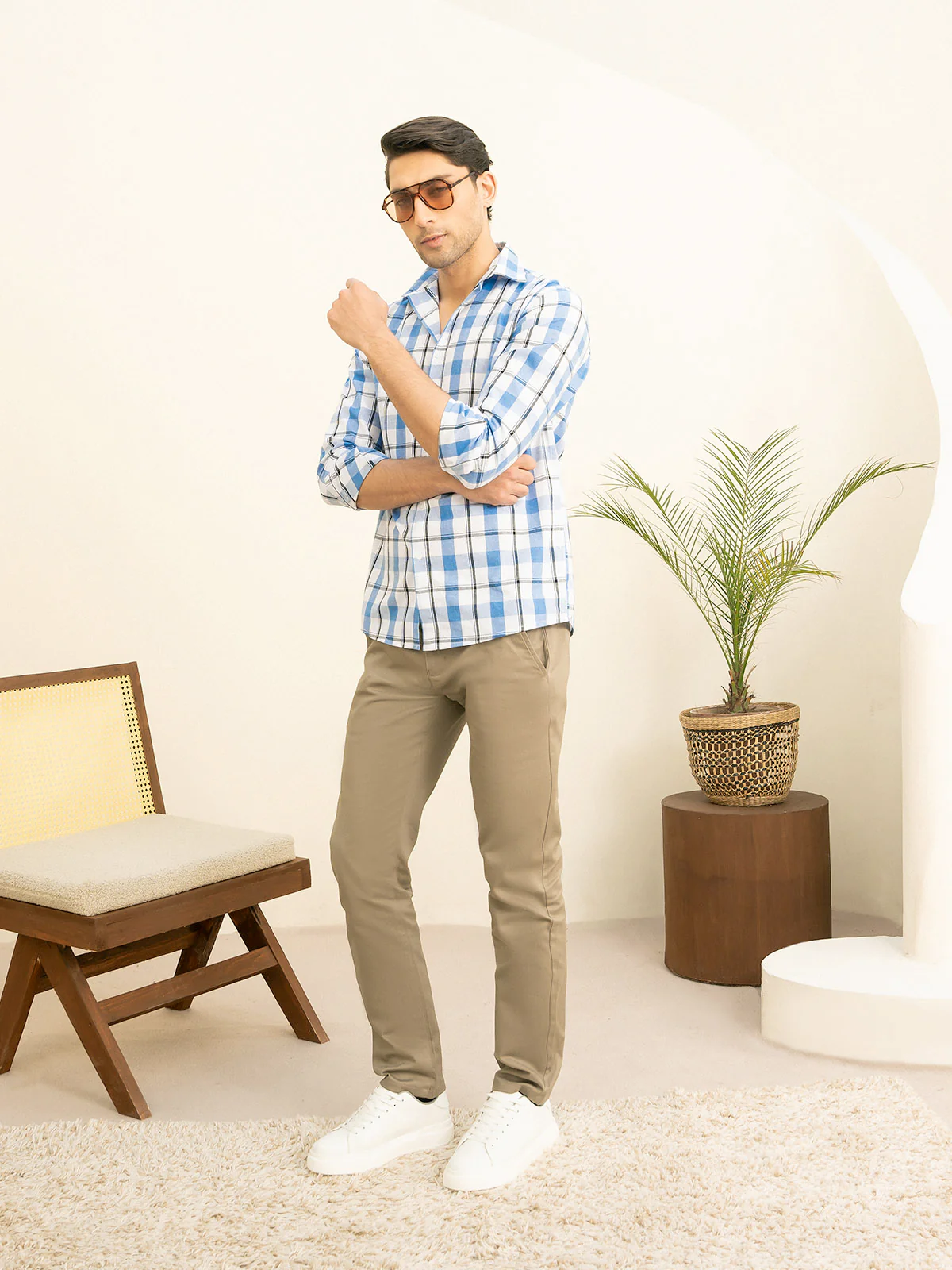 "AYDEN" Check Regular Fit Casual Shirt - Image 3