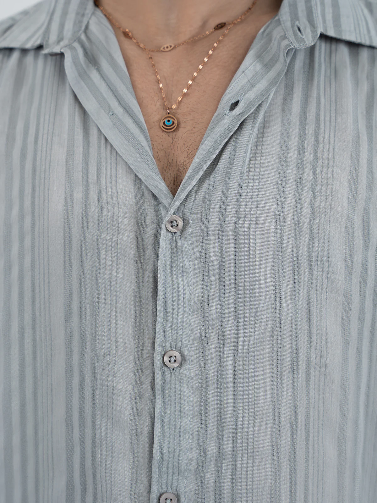 "AYSON" Lining Loose Fit Casual Shirt - Image 3