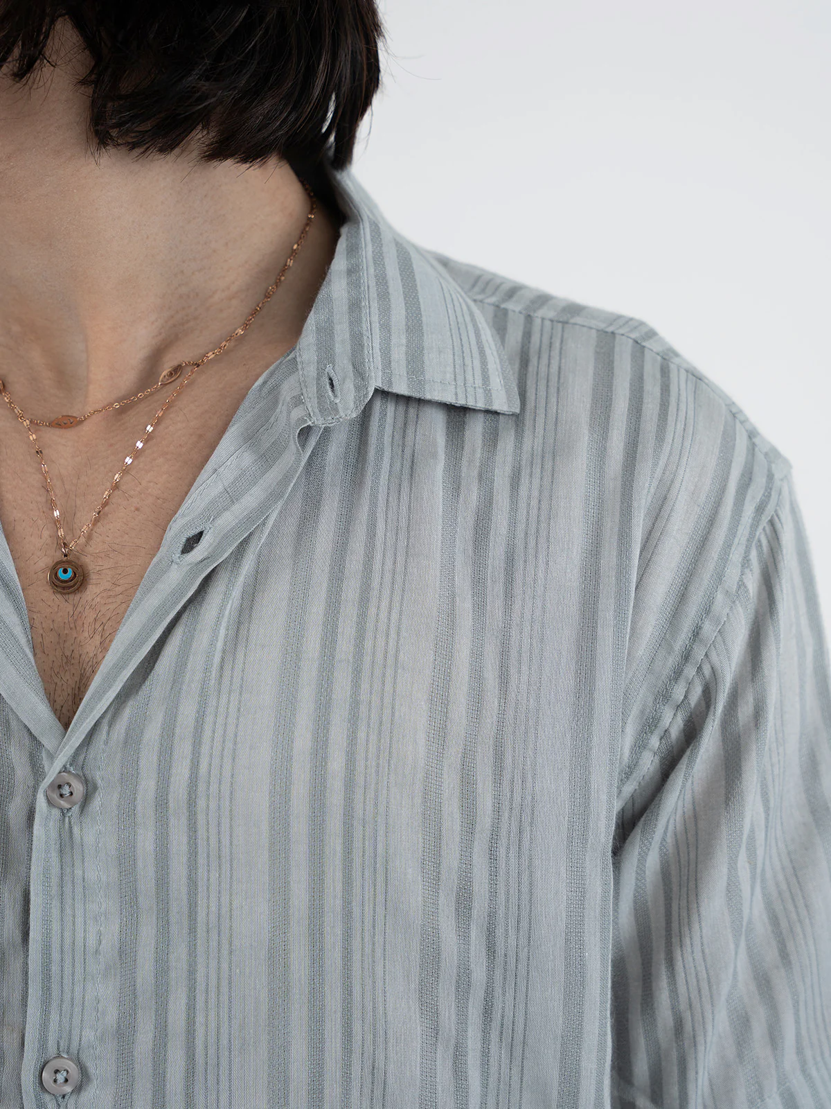 "AYSON" Lining Loose Fit Casual Shirt - Image 4