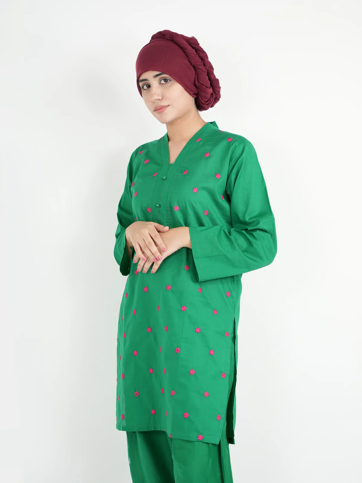 "AZARIA" Casual Cambric Essential Two Piece Suit - Image 3
