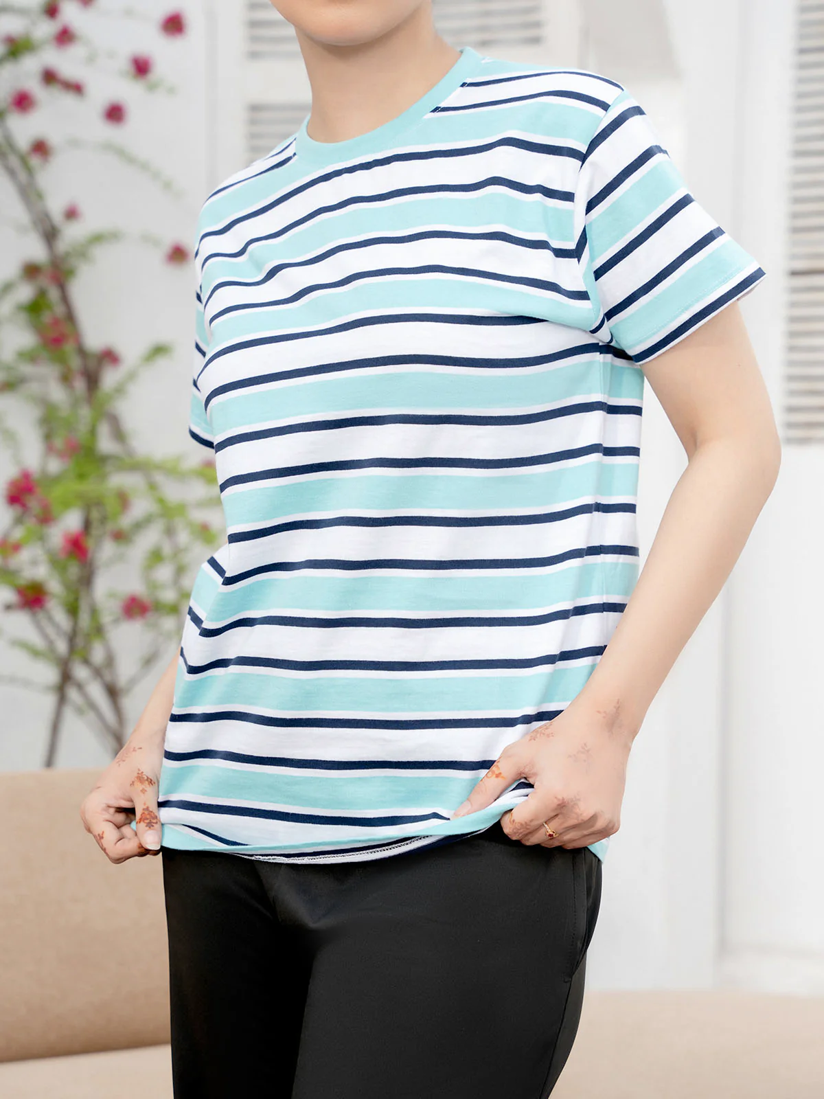 "AZRIEL" Yarn Dyed Regular T-Shirt