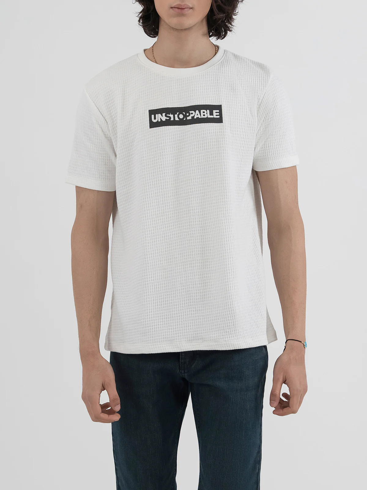 "BASIL" Regular Fit Jacquard T-Shirt - Image 2