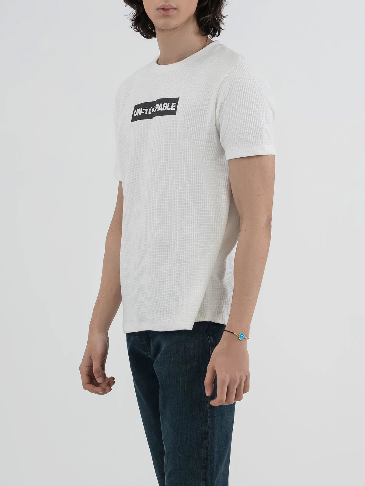 "BASIL" Regular Fit Jacquard T-Shirt - Image 4
