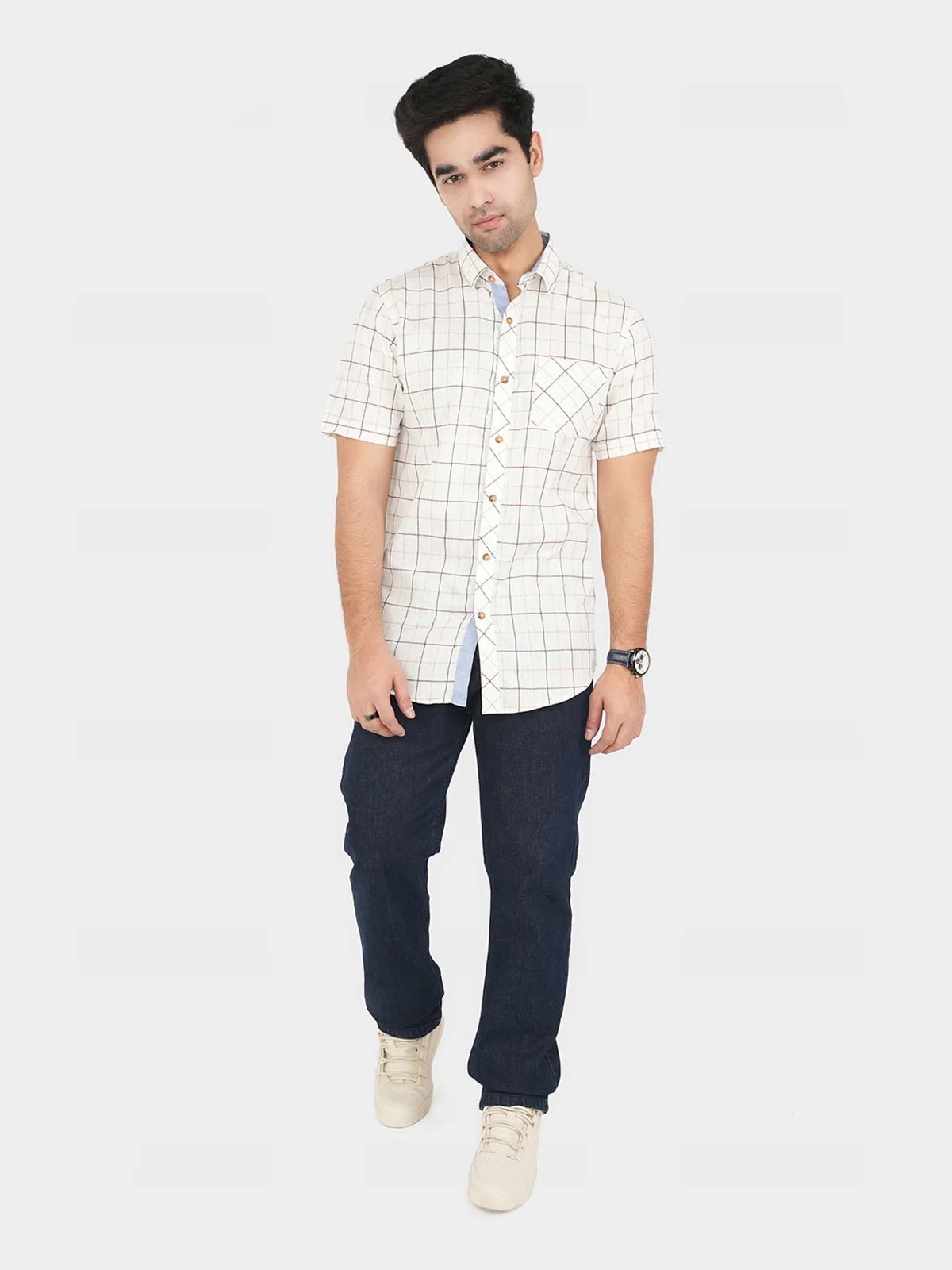 "BAYOU" Causal Checked Shirt