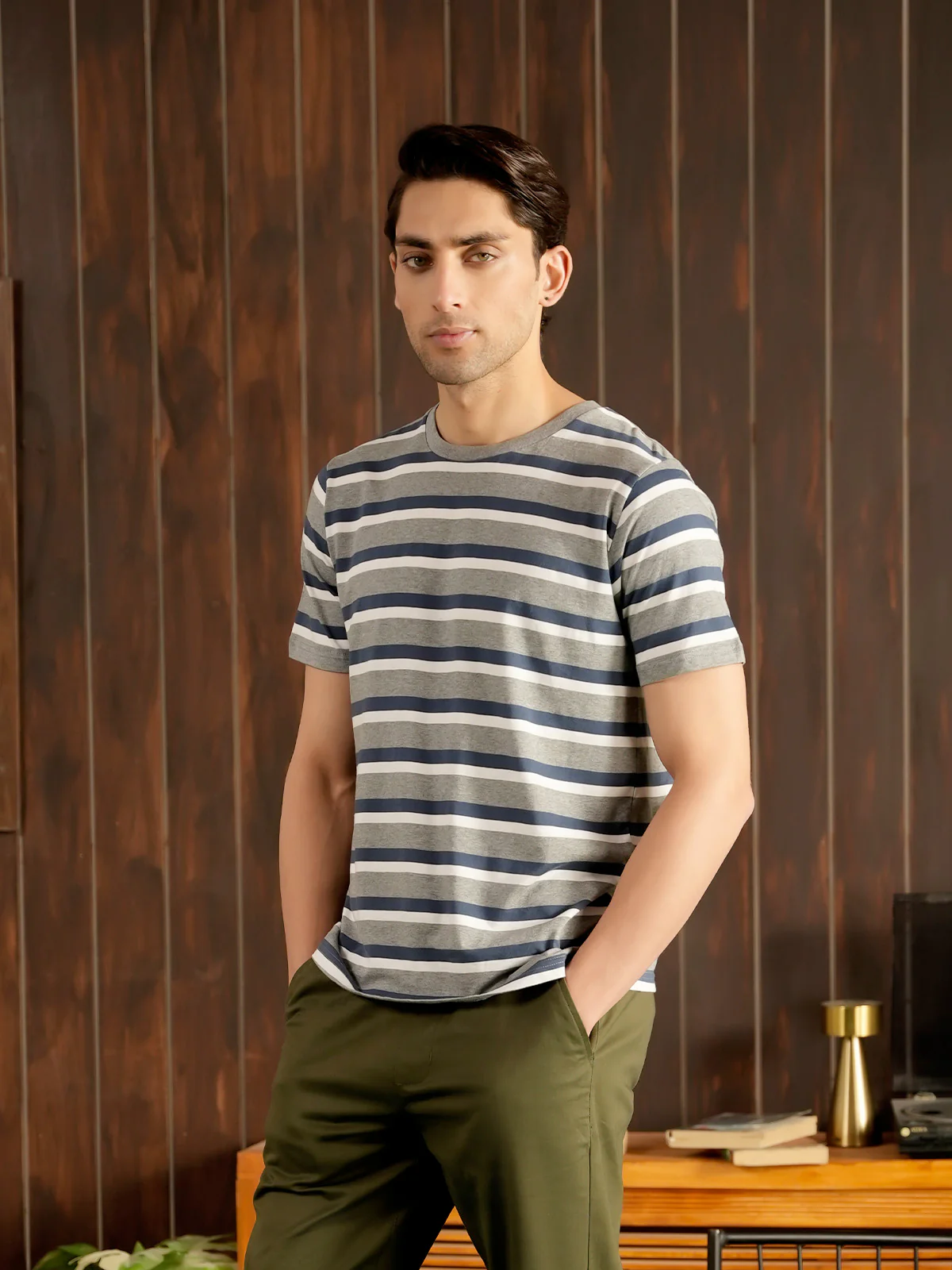 "BEAU" Regular Fit Single Jersey T-Shirt