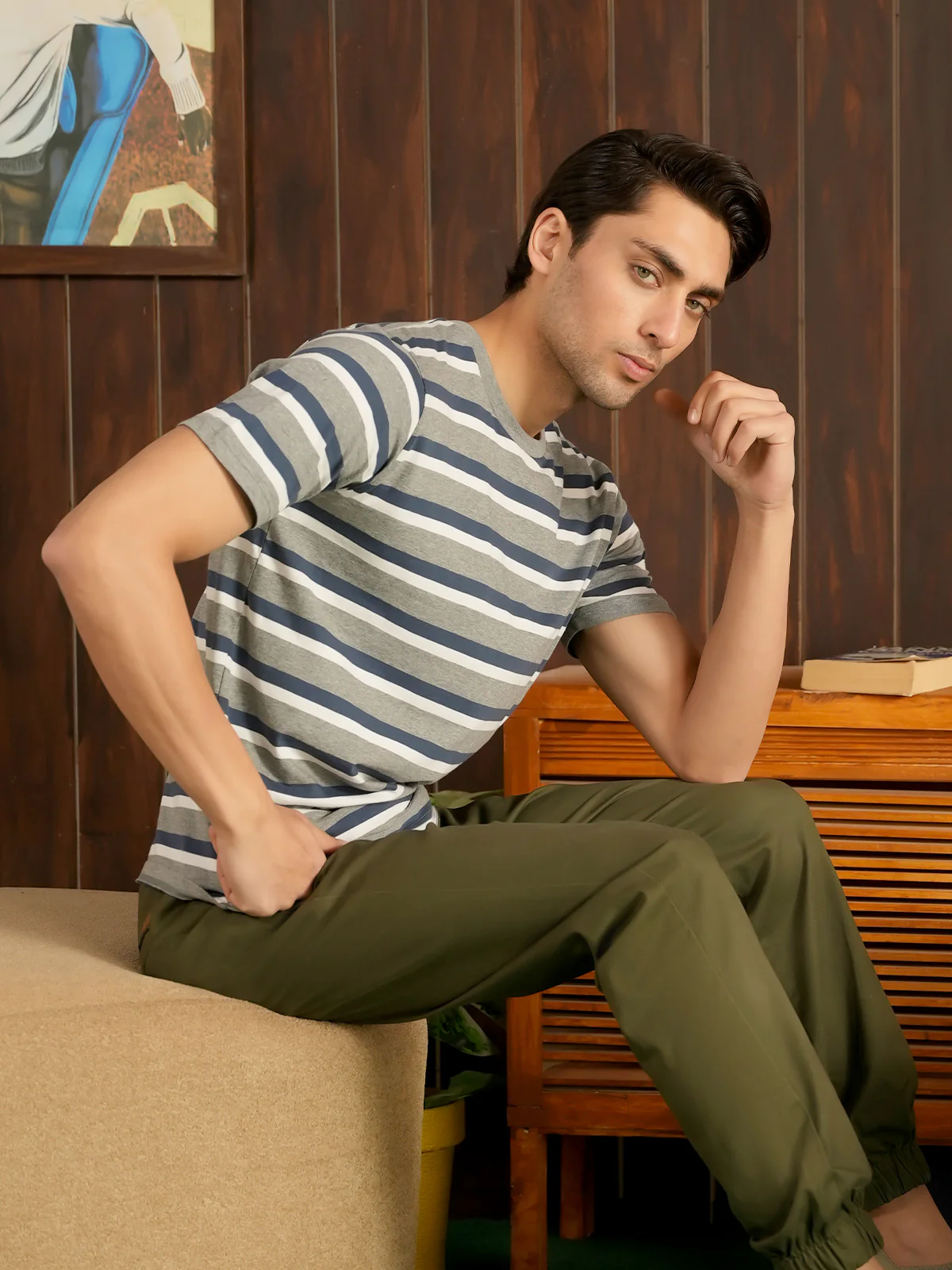 "BEAU" Regular Fit Single Jersey T-Shirt - Image 9