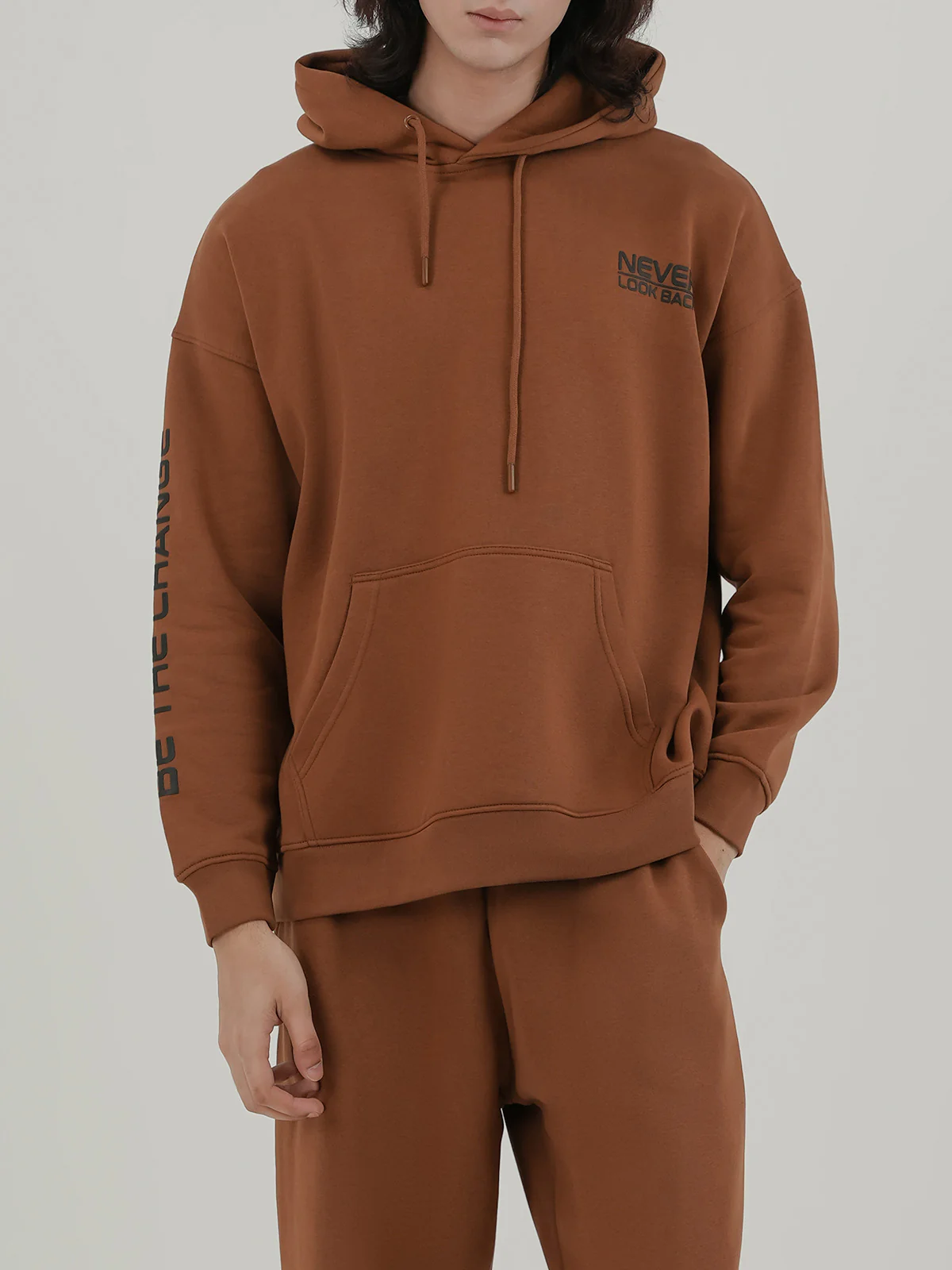 "BELDEN" Drop Shoulder Graphic Fleece Hoodie