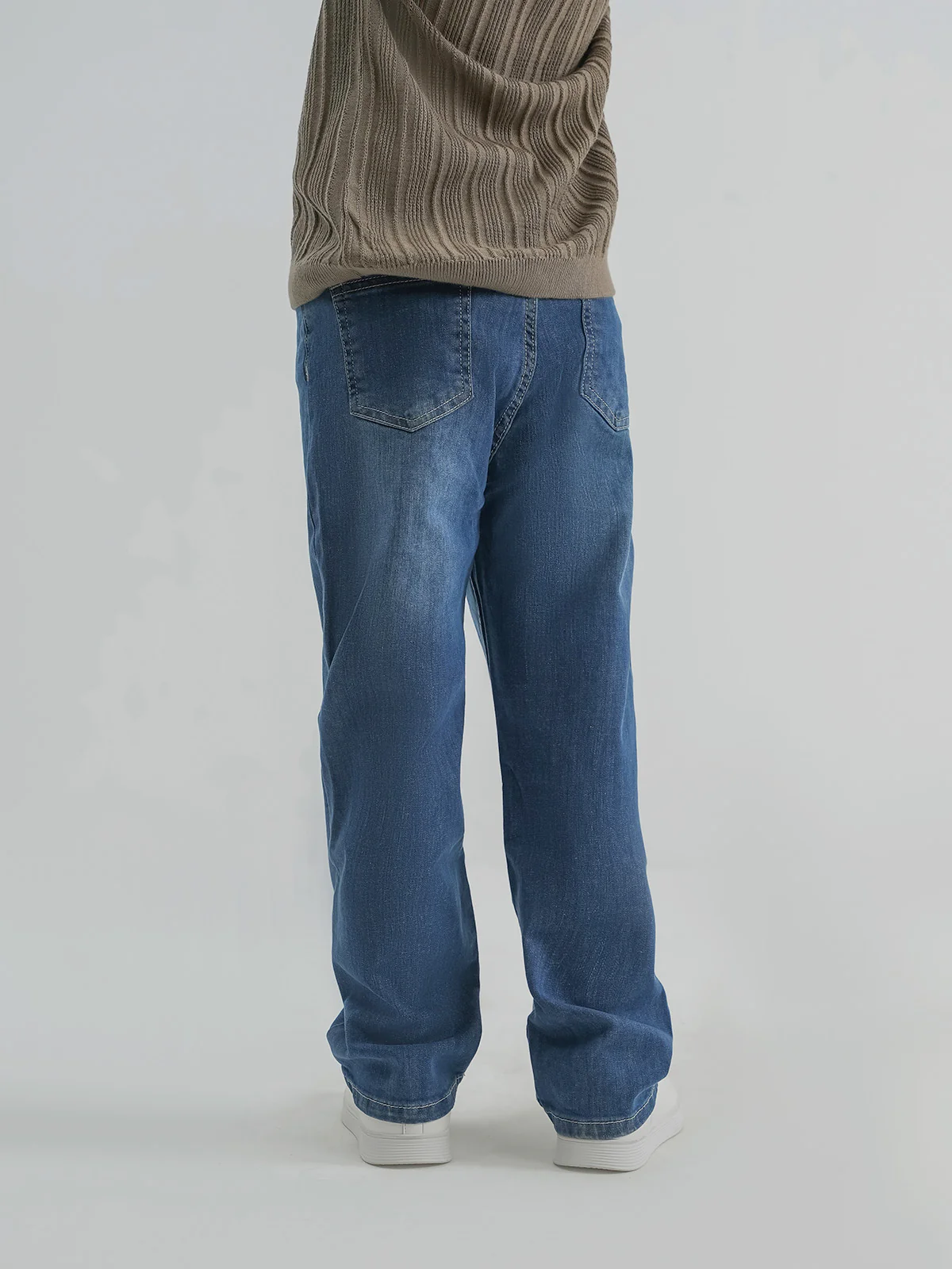 "BENED" Loose Fit Denim Pant - Image 4