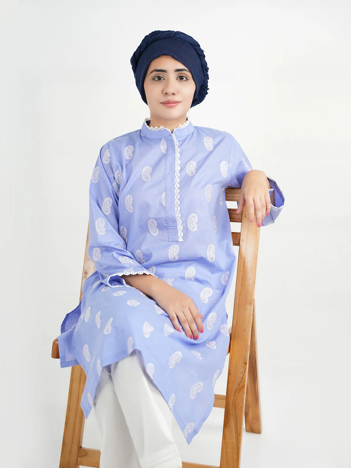 "ANJEA" Casual Cambric Two Piece Suit - Image 3