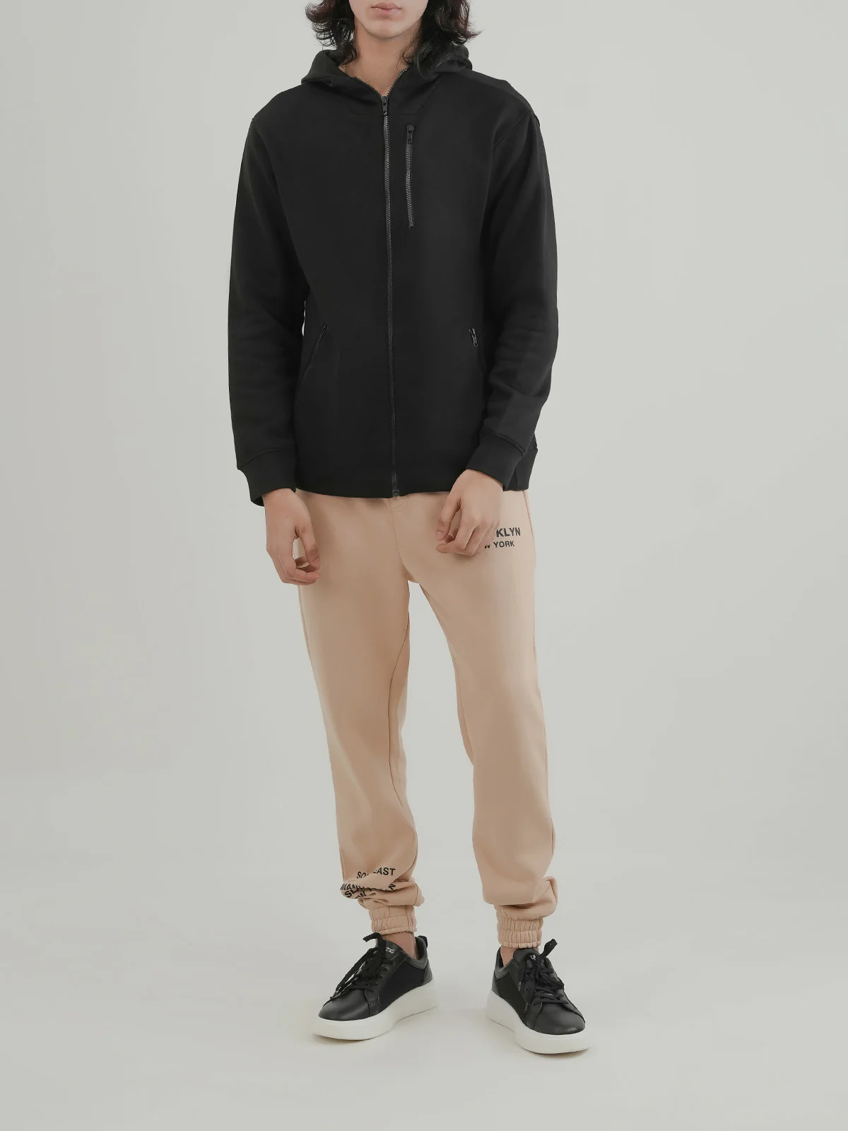 "BERYL" Zipper Regular Fit Fleece Hoodie - Image 2