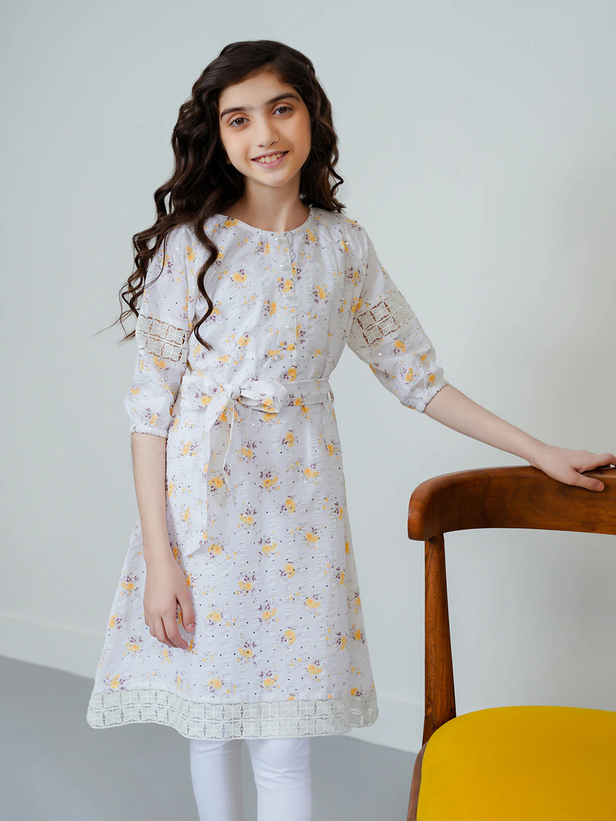 "BLOEM" Stylish Regular Cotton Dress - Image 2
