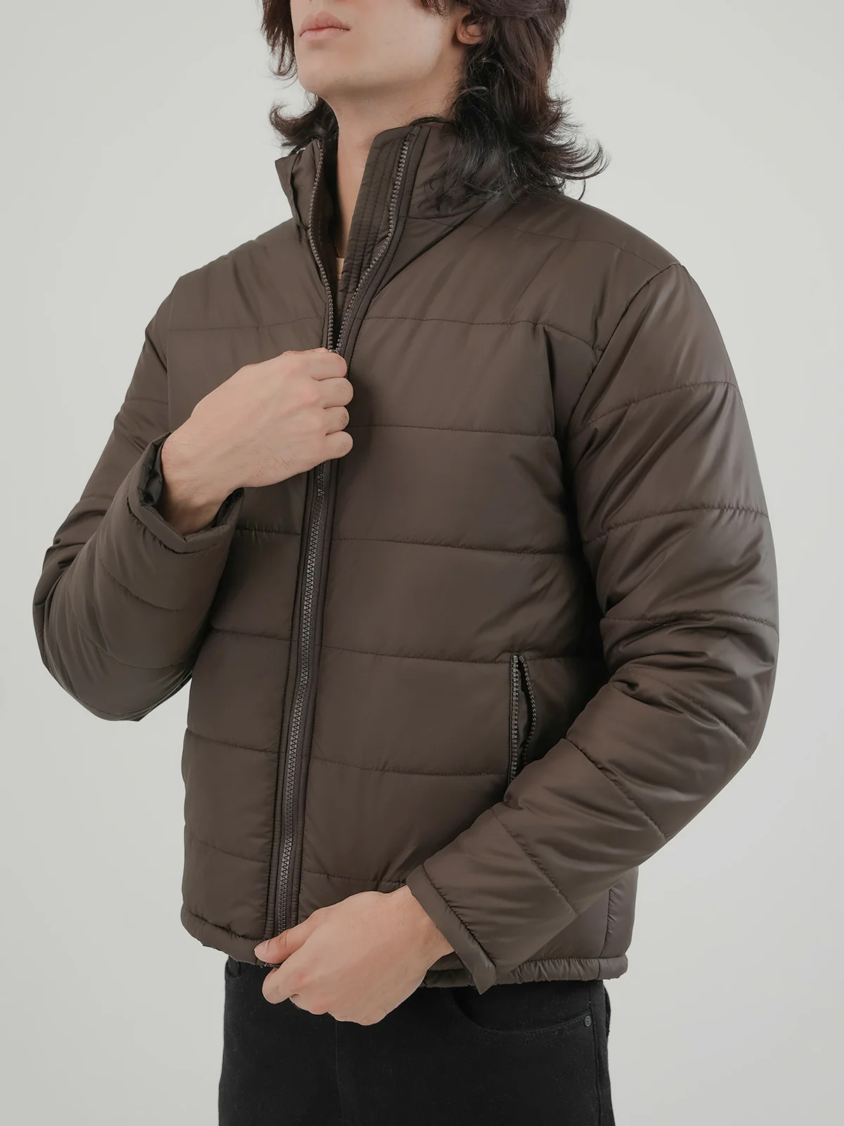 "BLYTHE" Regular Fit Polyester Bubble Jacket - Image 3
