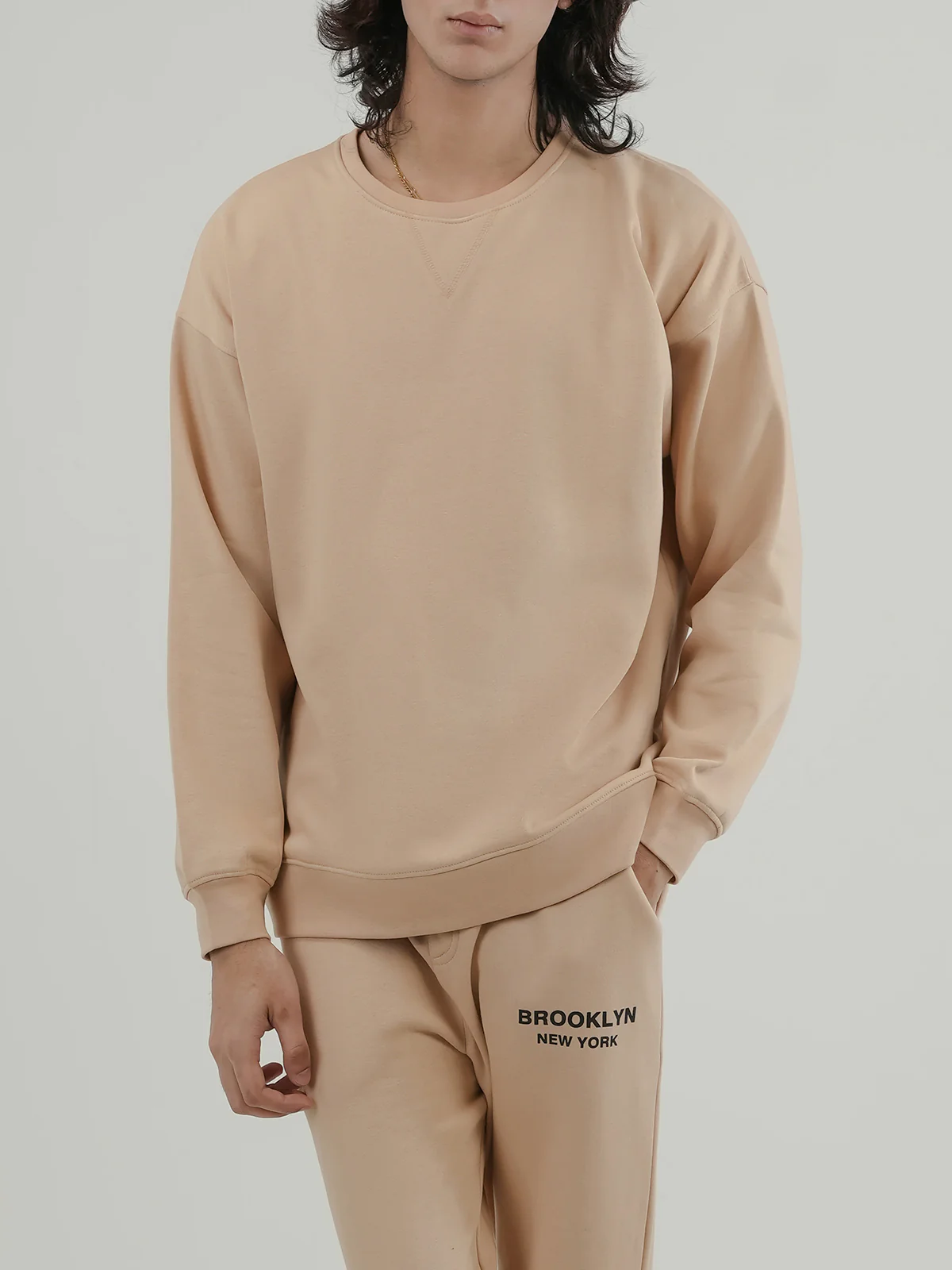 "BOGART" Drop Shoulder Fleece Sweatshirt