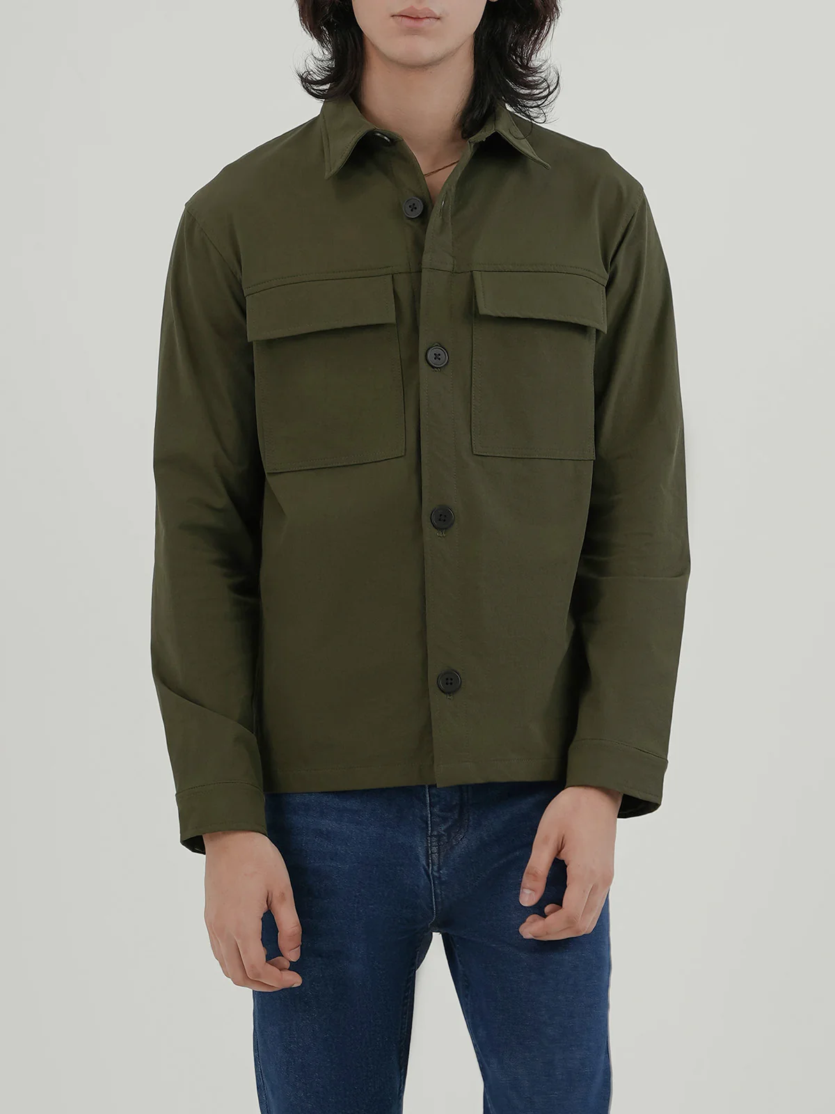 "BOYCE" Shacket Regular Fit Poly Jacket