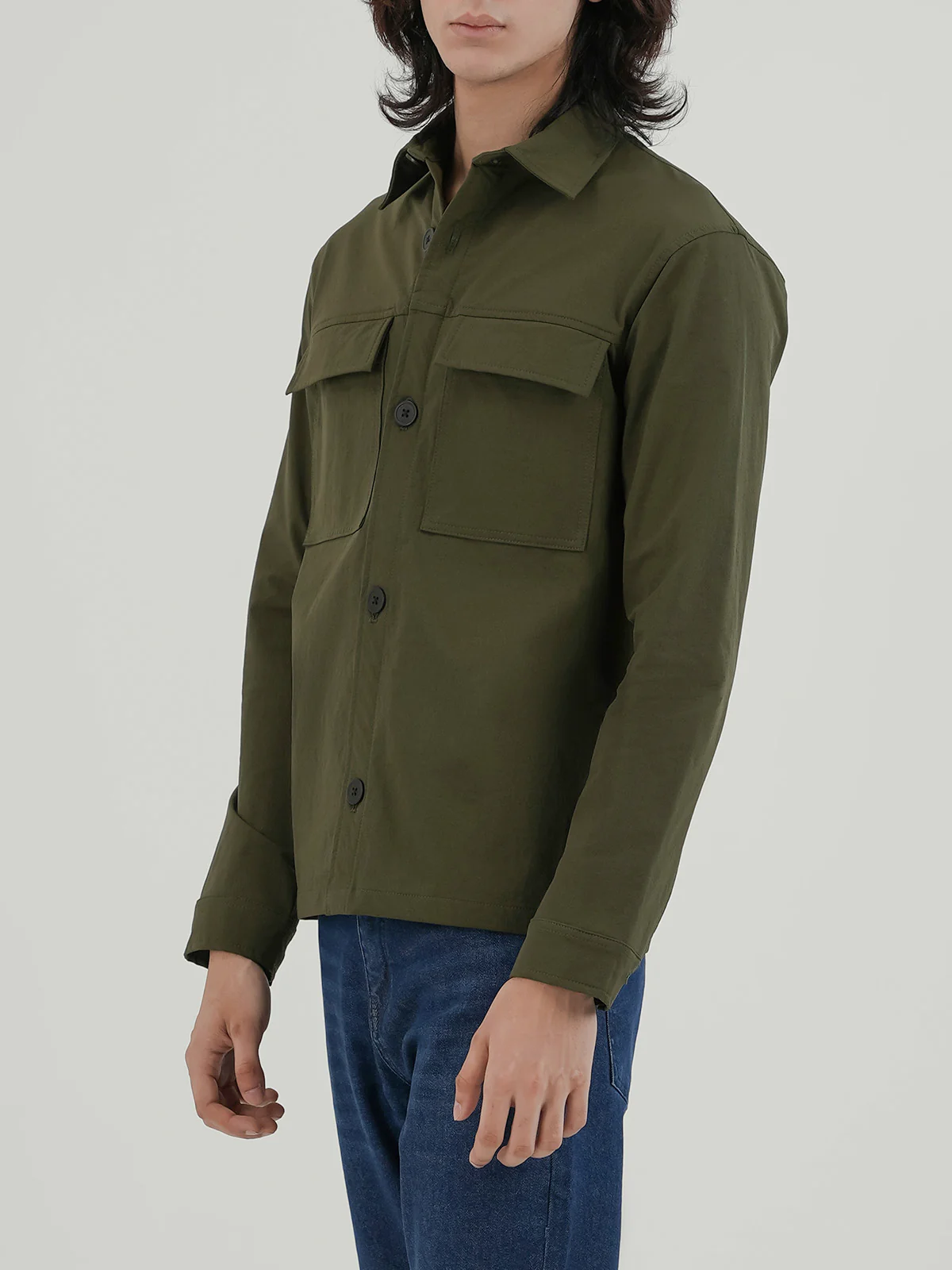 "BOYCE" Shacket Regular Fit Poly Jacket - Image 2