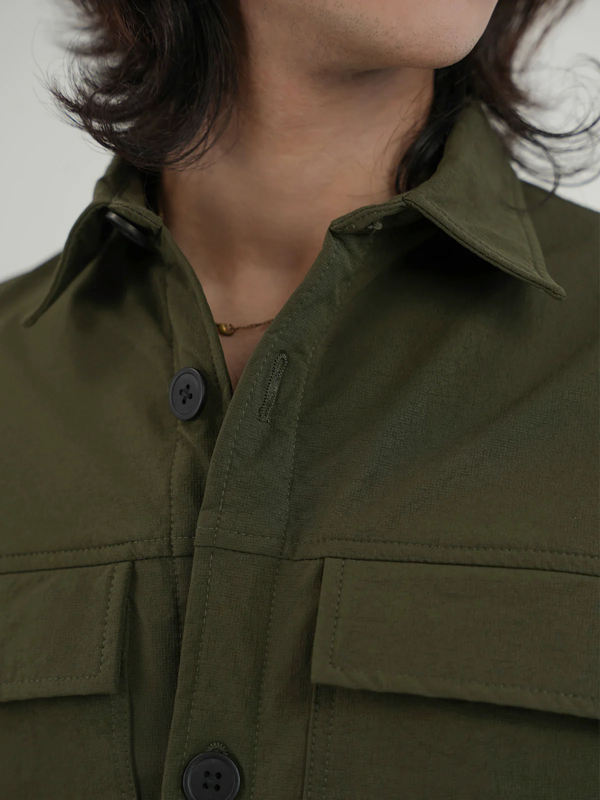 "BOYCE" Shacket Regular Fit Poly Jacket - Image 3