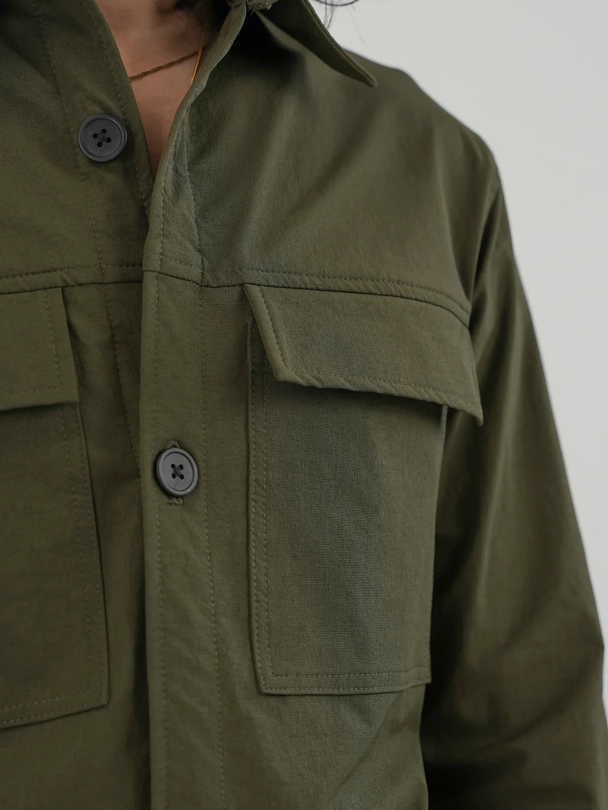 "BOYCE" Shacket Regular Fit Poly Jacket - Image 4