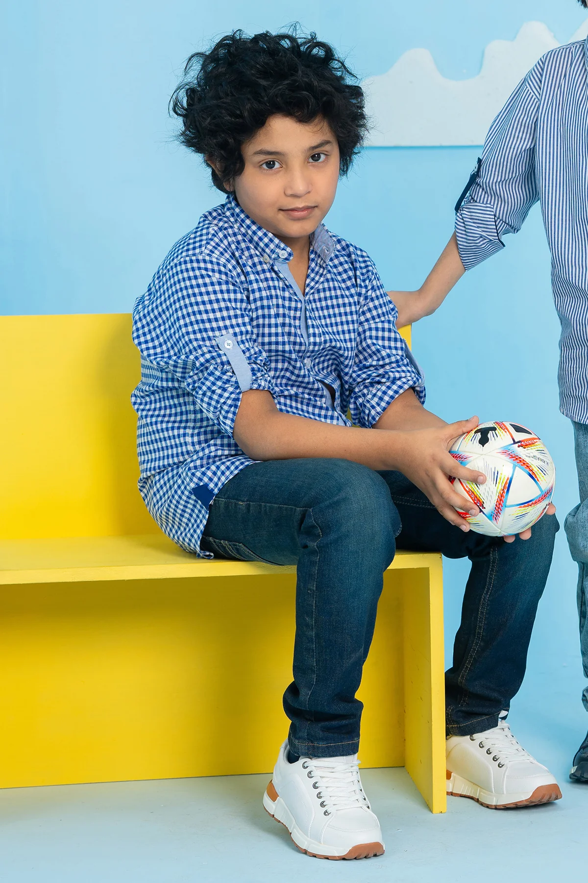 Boys EdWIN Cotton Casual Shirt - Image 2