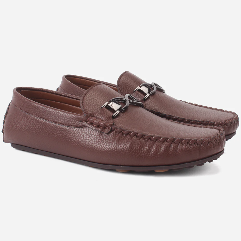 Boys "SANEY" Textured Backless Slip-ons Moccasins - Image 2