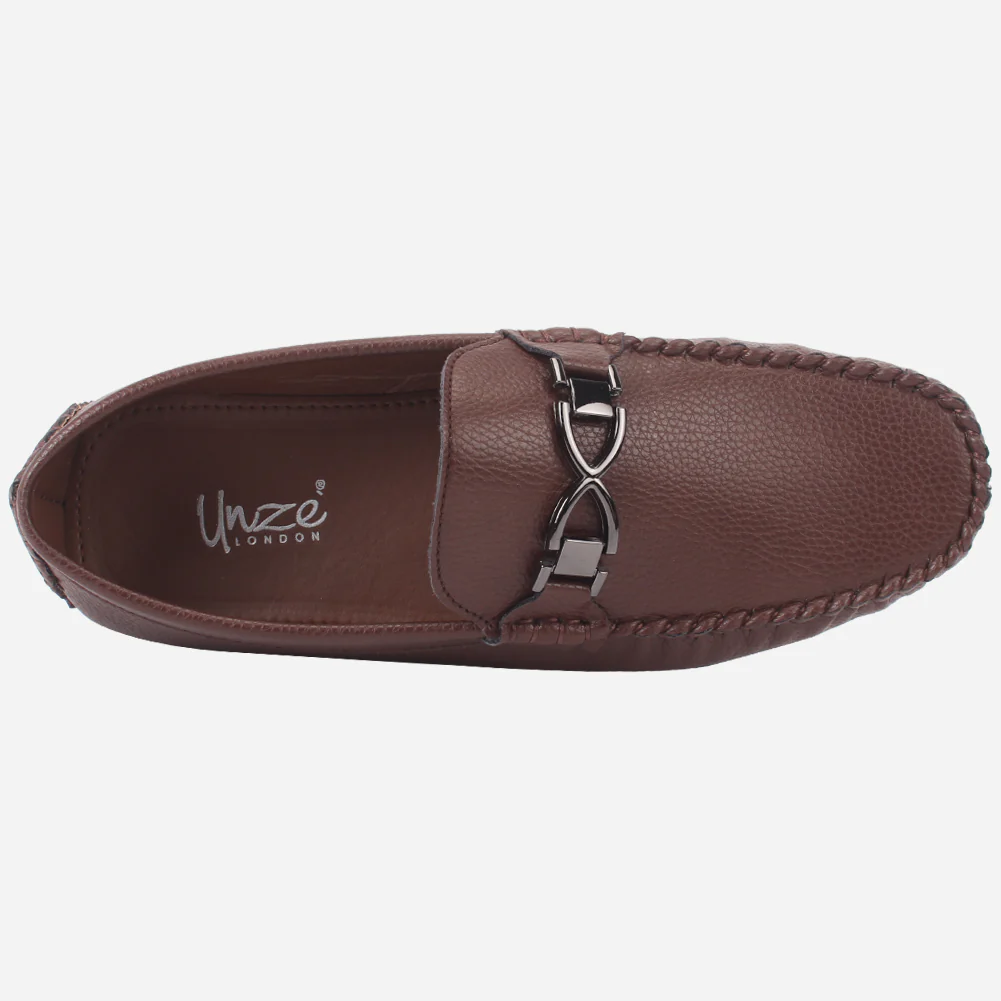 Boys "SANEY" Textured Backless Slip-ons Moccasins - Image 4