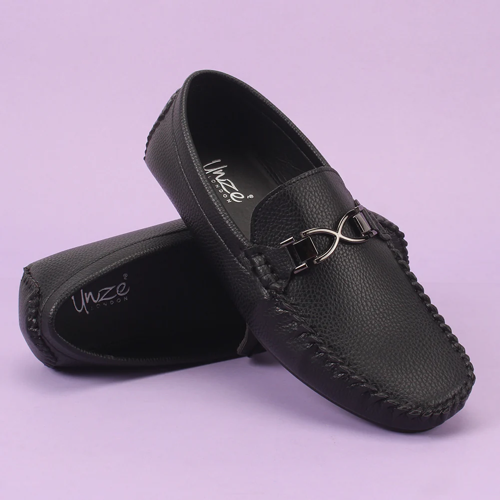 Boys "SANEY" Textured Backless Slip-ons Moccasins - Image 6