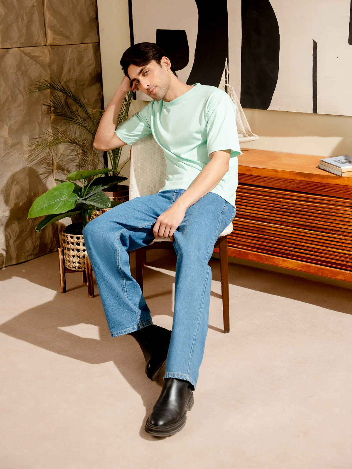 "BRAM" Regular Fit Basic T-Shirt - Image 4