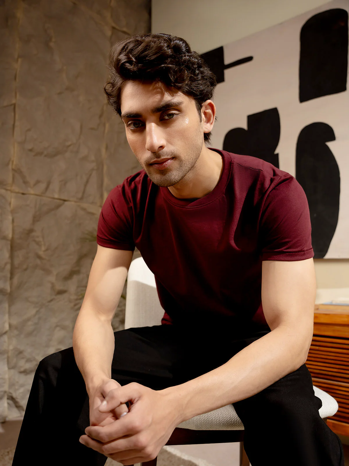 "BRAM" Regular Fit Basic T-Shirt - Image 5