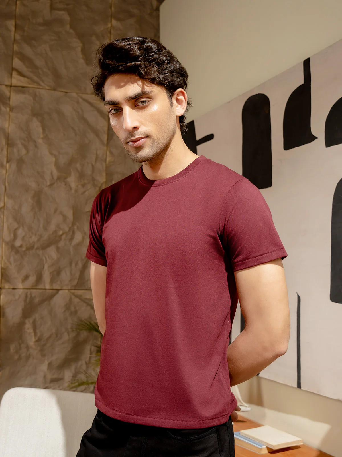 "BRAM" Regular Fit Basic T-Shirt - Image 6