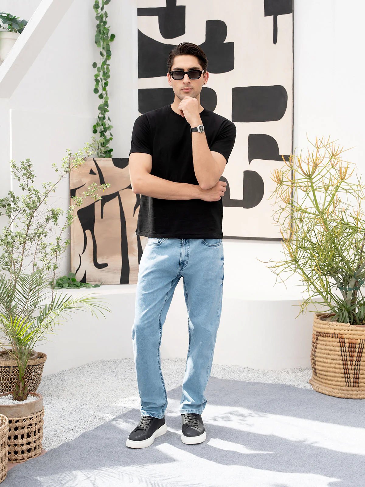 "BRAM" Regular Fit Basic T-Shirt - Image 2