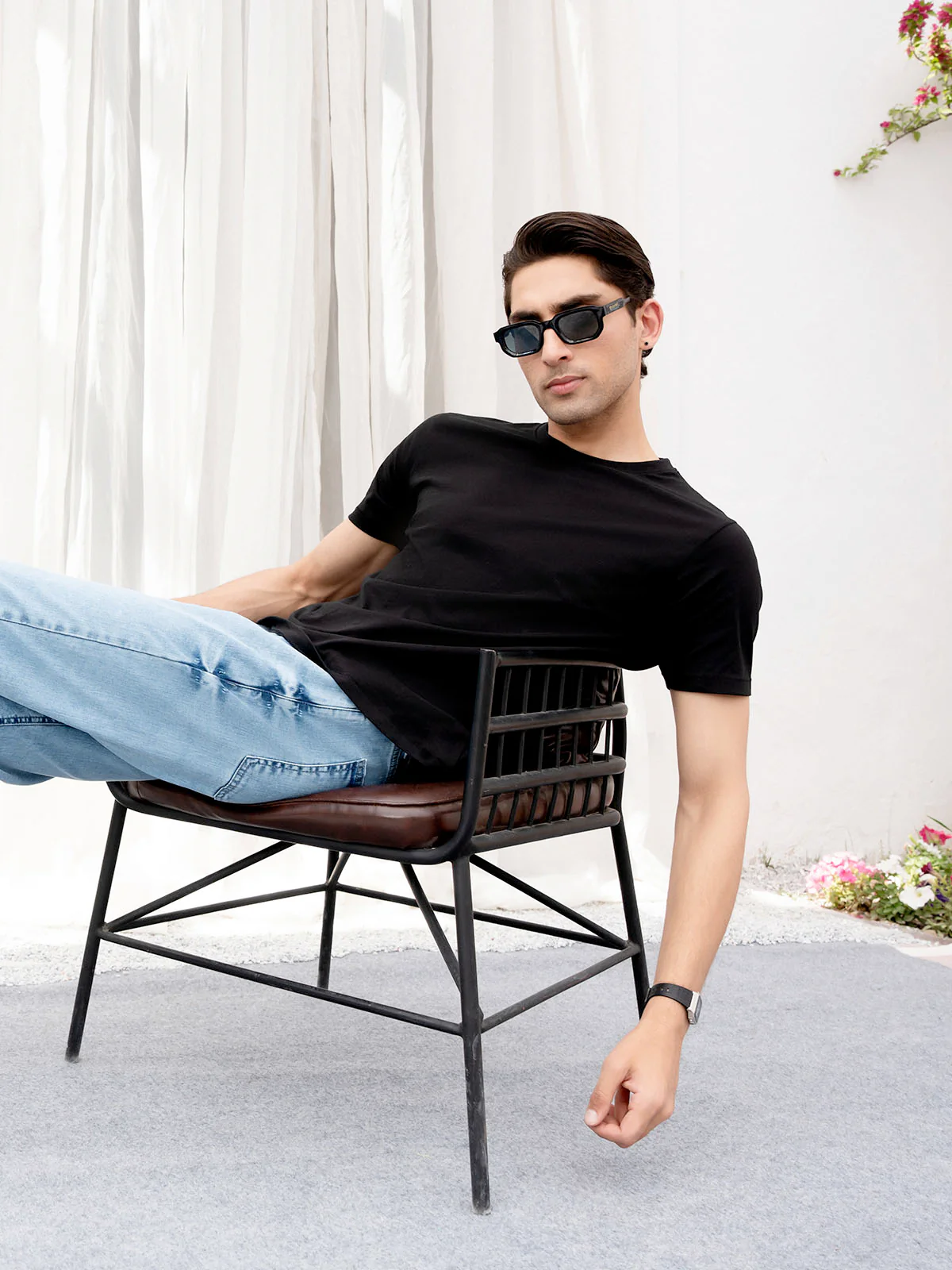"BRAM" Regular Fit Basic T-Shirt - Image 4