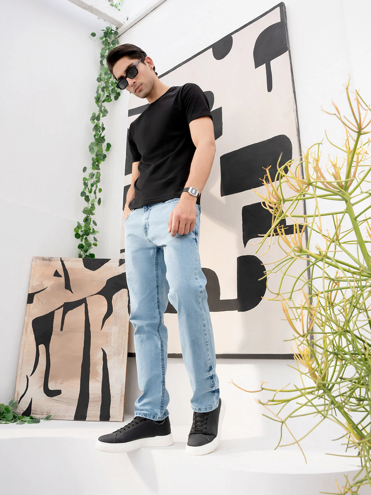 "BRAM" Regular Fit Basic T-Shirt - Image 5