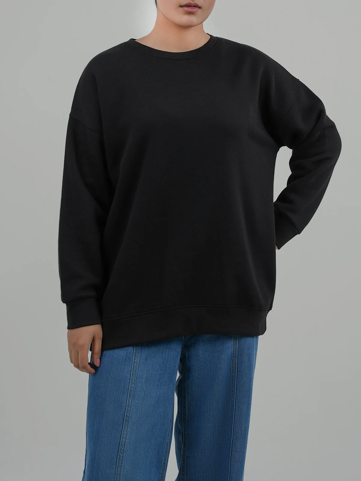 "BRANDO" Stylish Basic Fleece Sweatshirt
