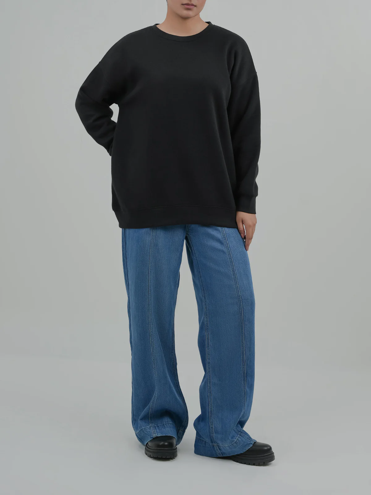 "BRANDO" Stylish Basic Fleece Sweatshirt - Image 2