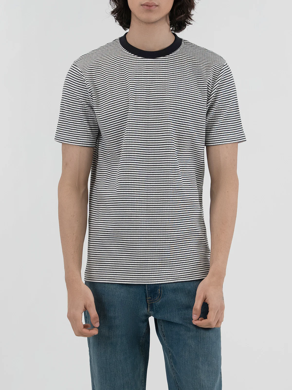 "BRAXT" Textured Jacquard T-Shirt - Image 2