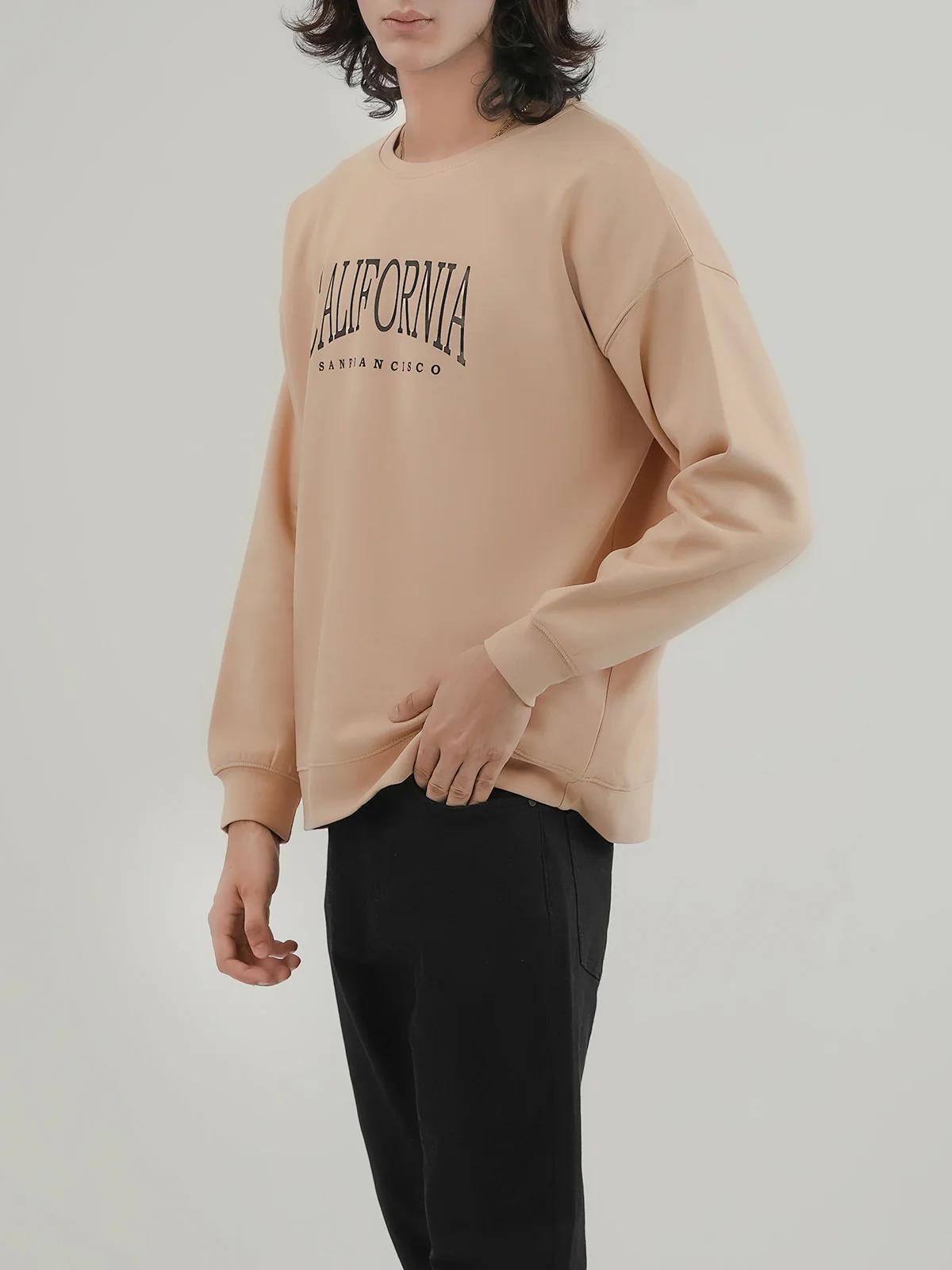 "BRENTLY" Drop Shoulder Fleece Sweatshirt - Image 3