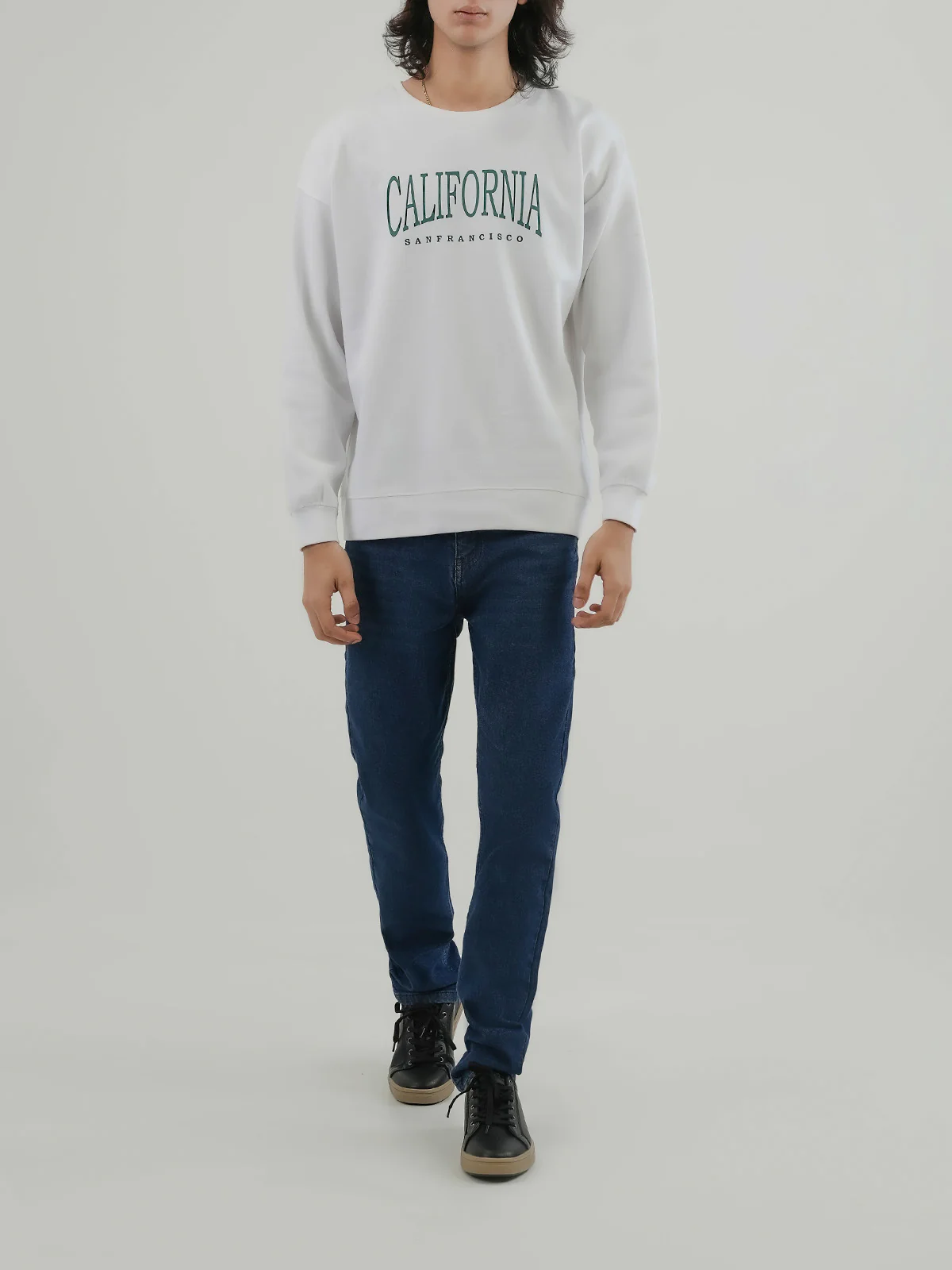 "BRENTLY" Drop Shoulder Fleece Sweatshirt - Image 2