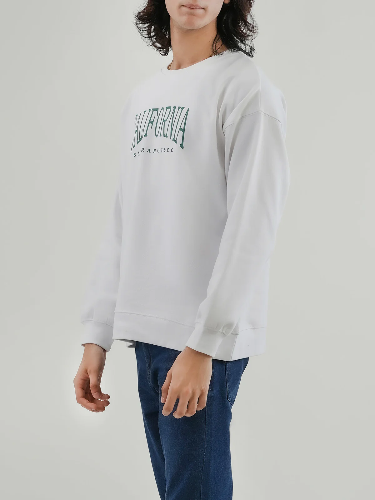 "BRENTLY" Drop Shoulder Fleece Sweatshirt - Image 3