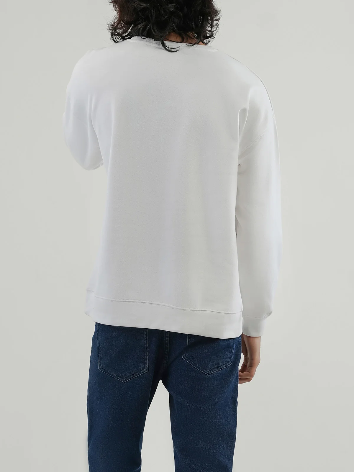 "BRENTLY" Drop Shoulder Fleece Sweatshirt - Image 5